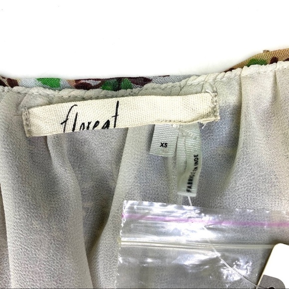 NWT Anthropologie FLOREAT Floral Top Patchwork Beaded Fairycore Cottagecore XS - Picture 6 of 13